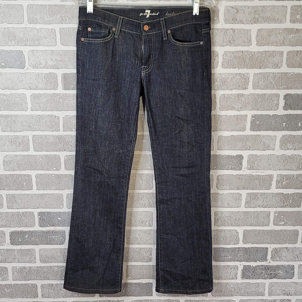 7 For All Man Kind Boot Cut Dark Wash Denim Women's Size 28